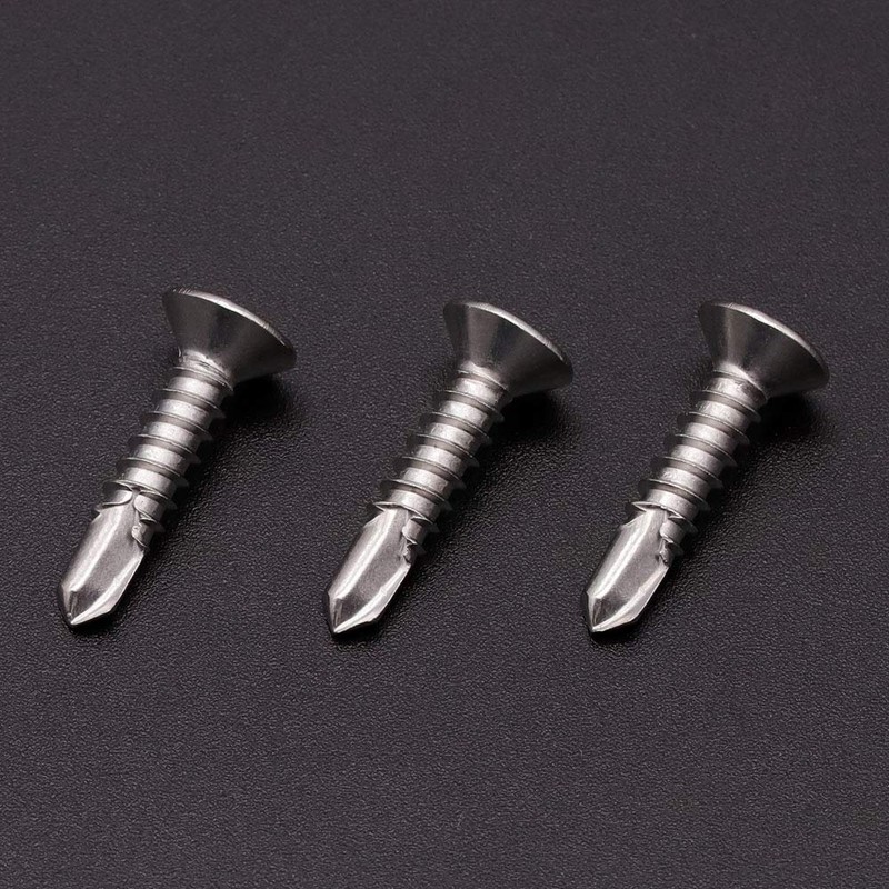 #10 x 3/4" Phillips Flat Head Sheet Metal Screws, Stainless