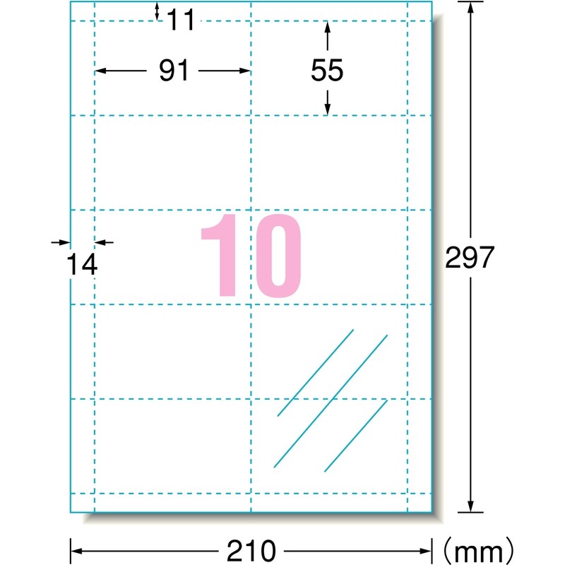 A-One Multi-Card Business Card Transparent Matte Film 30 Sheets 51181
