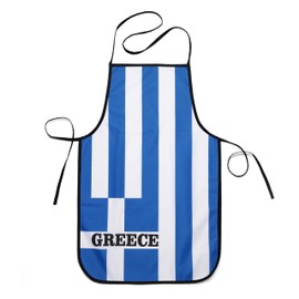 JAVI Sports Greece Flag Kitchen & BBQ Set w/Apron, Oven-mitt & Pot-holder Greek