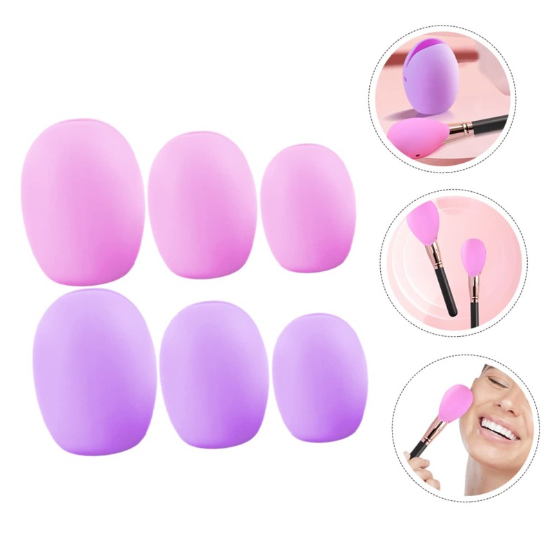 Minkissy 6pcs Makeup Brush Protectors for Foundation Brushes and Reusable