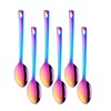 QRU Stainless Steel Serving Spoons with Hanging Hole, Long Handle