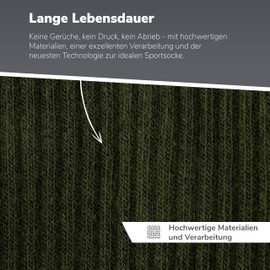 SaferSox Odor Control Sport Sock (Olive, M)