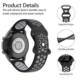 Meliya Silicone Bands for Gizmo Watch 3 & Gabb Watch 2 - Breathable, Waterproof Sport Bands for Boys & Girls