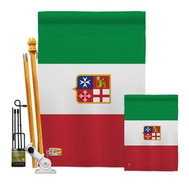 Italian Ensign Garden House Flags Kit Regional Nationality Nation International World Country Particular Area Small Decorative Gift Yard Banner Double-Sided Made In USA 28 X 40