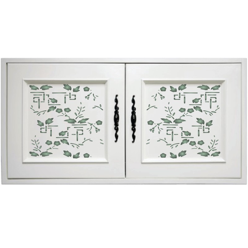 Japanese Trellis Stencil, 6.5 x 6.5 inch - Tile Size