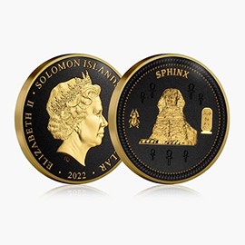 The Mysteries of Ancient Egypt Sphinx Gold Plated Coin Solomon Islands 2022
