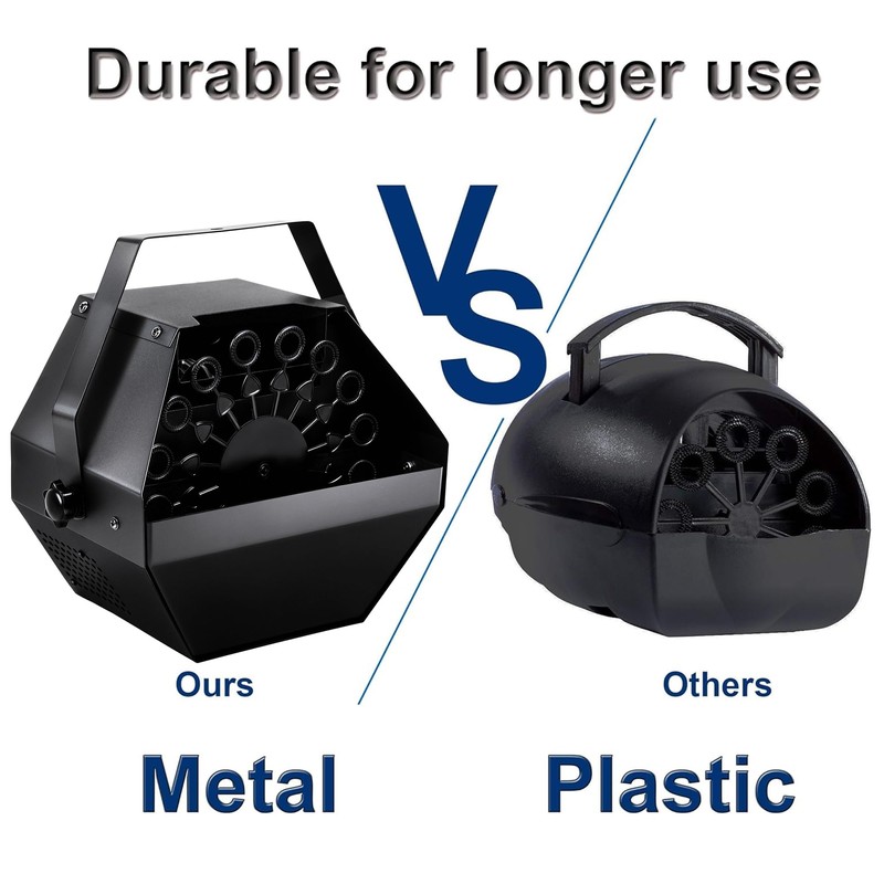 ATDAWN 1L High-Capacity Automatic Bubble Machine with 45ft Remote, Metal