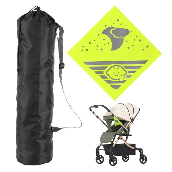 Grosion Stroller Bag for Airplane with Reflective Logo,Pram Travel Bag