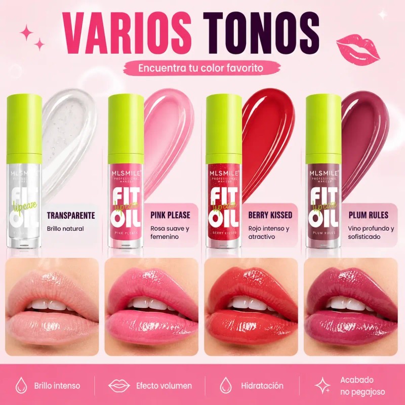 Set De Cuidado Labial Hidratante Glossy Liquid Lip Oil Gloss