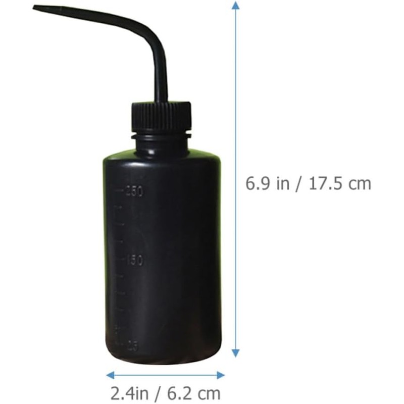 Botella de Lavado de Pestañas 250ml 4 Piezas Plástico Negro