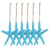 Atpxdk 12pcs Blue Artificial Resin Starfish Ornaments for Christmas Tree,