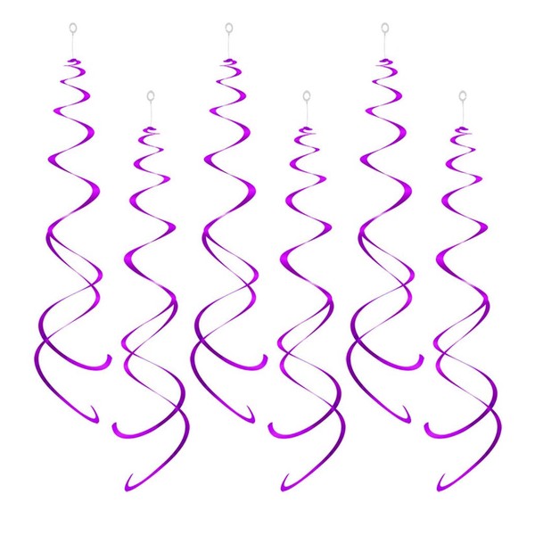AimtoHome Party Swirl Decorations, Hanging Swirl for Ceiling Decorations, Purple,
