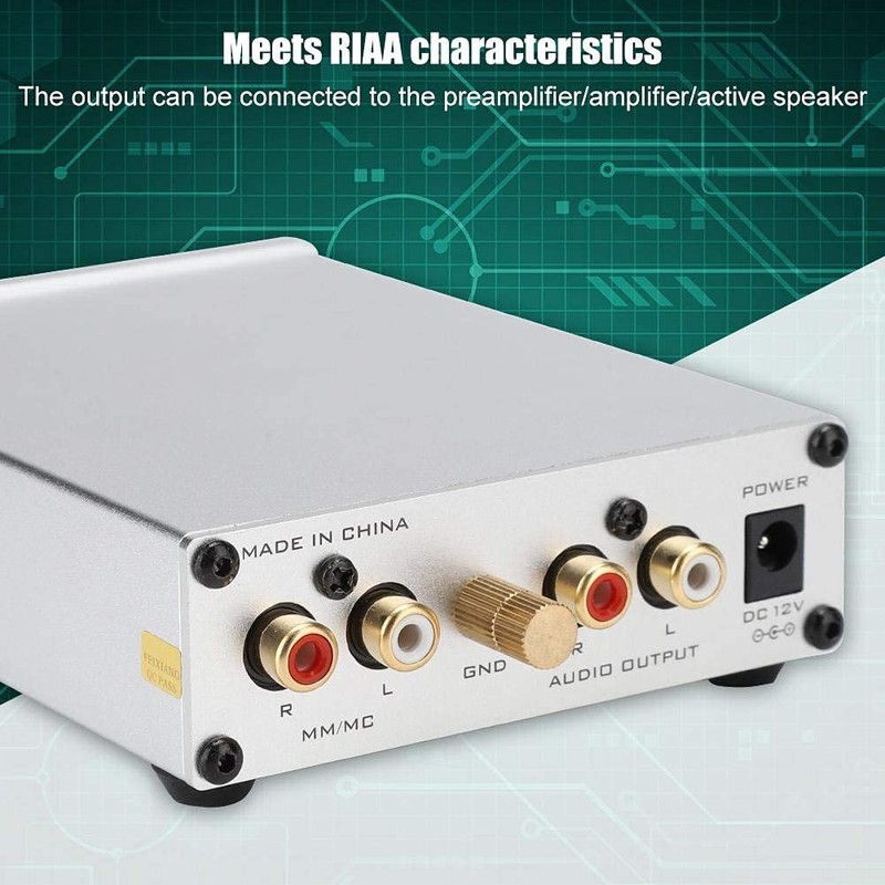 Ciglow Turntable Preamplifier Mini MM/MC Phono Pick-up Preamplifier for (White)