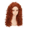 Daiaces Long Curly Orange Ginger Wig for Women Fluffy Princess