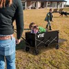 VIC Collapsible Folding Wagon Extra Long Extender Wagon Cart,Beach Wagons