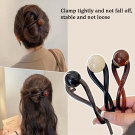 3 Pieces Pearl Banana Clip, Pearl Banana Claw Clip, Elegant French Hair Clips for Women, Vintage Twist Non-Slip Ponytail Buckle Clip, Fashion Hair Accessories for Women And Girls