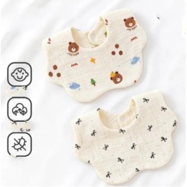 Custom Soft Print Knit Bamboo Organic Cotton Baby Bibs Burp Cloths Sets Baby LoveySize: 3T, Color: Yellow