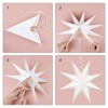 MIAHART 8 Pack Christmas Hanging Star Decoration 4 Pcs 9-Pointed