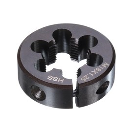 HARFINGTON Round Threading Die M18 x 1.25 Metric Thread 38mm OD Adjustable Right Hand High-Speed Steel (HSS) Round Die Screw Thread Cutting Die for Thread Repair