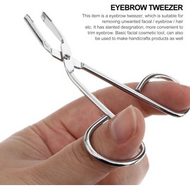 Healeved Pinzas De Cejas De Acero Inoxidable Clip En Forma De Tijeras 3.34X1.85X0.39In Herramienta Precisa Para Recortar Vello Facial Y Cejas Mujer