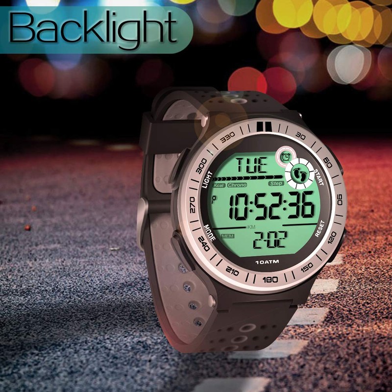 100M Underwater Watch for Men Boys Pedometer Waterproof Swim Watch