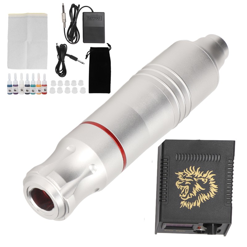 Tattoo Machine Pen Kit Professional Rotary Tattoo Power Supply Foot