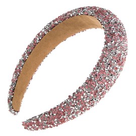 scicent Hair Bands for Girls Non-Slip Headband for Daily Wearing Bling Glitter Rhinestone Hair Pieces Bridal Hair Accessory for Brides and Bridesmaid Vintage Head Bands Adult Women - 25431