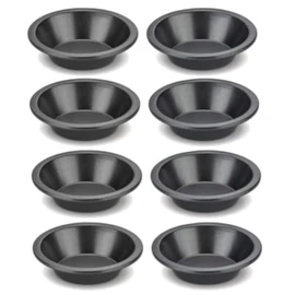 Set Of 8 Mini Pie Pans (5 Inch) Premium Non Stick Heavy Guage Bakeware Pies Pan Tart Pan for Baking Mini Pies Meat Pies Cakes Mini Pizza's…Mini Quiche