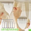 Curtain Hooks for Track, 100 Pcs Metal Curtain Hooks Hanging