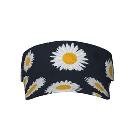 Sunflower Daisy Floral Sport Sun Visor Hat Adjustable Summer Outdoor Travel Beach Ball Cap Empty Top Baseball Cap for Men Women
