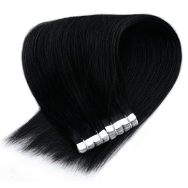 NICEHAIR Human Hair Seal Extensions, Wig, Tape Extensions, Straight, Long, Gradient Wig, Remy Hair, Set of 20, 11.8 - 33.5 Inches (30 - 85 cm), 21.7 Inches (55 cm)