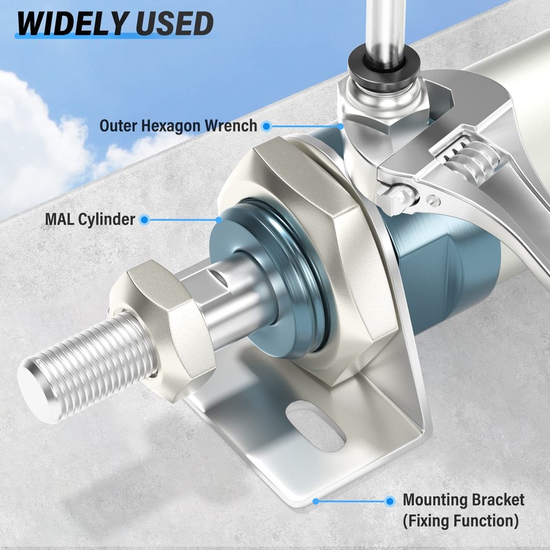 ERGAOBOY Pneumatic Mini Air Cylinder with 32 mm Bore and