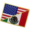 USA American United State Flag and Mexico Flag Patch Embroidered