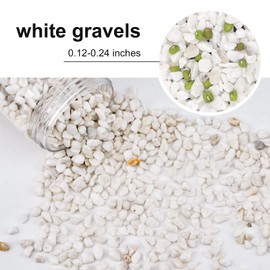 WANDIC 500g Decoration Stone, White Natural Polished Stone Small Decorative Pebbles for Home Decoration Art Craft Vase Filler Fish Tank Houseplant Filler