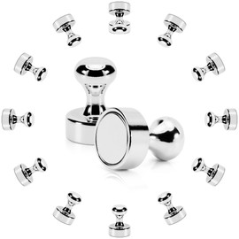 Sensei Neodymium Magnets / Notice Board Magnets / Fridge Magnets 12 x 16 mm + Storage Box Pack of 12