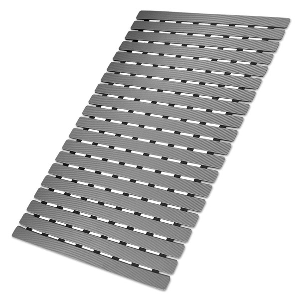 MBOSS Bath Tub Shower Mat for Bathroom, Anti Slip Mat with Drain Hole and Large Suction Cups (Grey, 27.5 X 15.7 Inch)