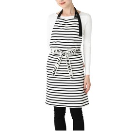 Francfranc Franc Logo Full Apron Apron Apron for Women Black