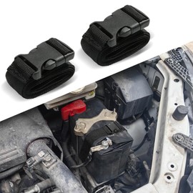QZTYTY 2PCS 39 Inch Car Battery Tie Down Strap, Battery Strap Hold Down, Trailer Battery Hold Down Strap with Quick Release Buckle, Battery Box Strap Universal for Cars SUVs Trucks Boats (2PCS)