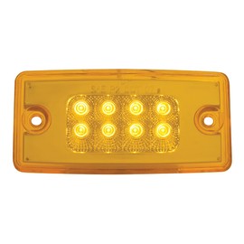 United Pacific - 39486 8 Led Freightliner Reflector Cab Light - Amber Led/Amber Lens Chrome