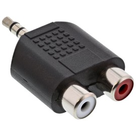 InLine Audio Adaptor 3.5 mm Stereo Jack Male to 2x RCA Female