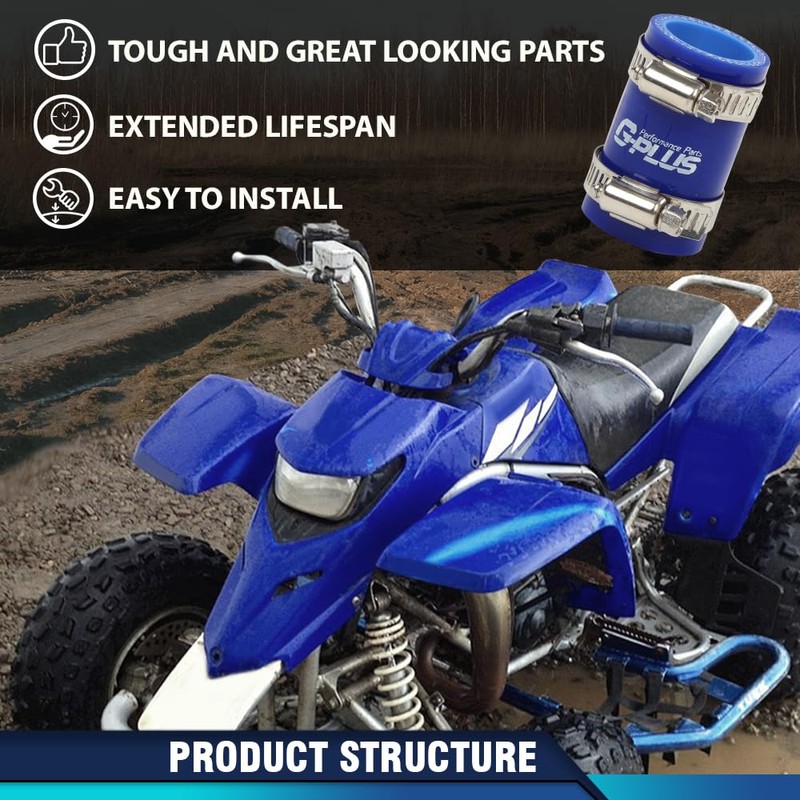 PIT66 High Temp Rubber Exhaust Clamp Compatible with Yamaha Blaster