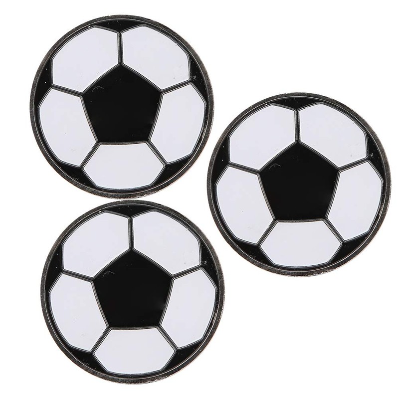 3Pcs Portable Soccer Referee Flip Coin Anti Rust Hard Alloy