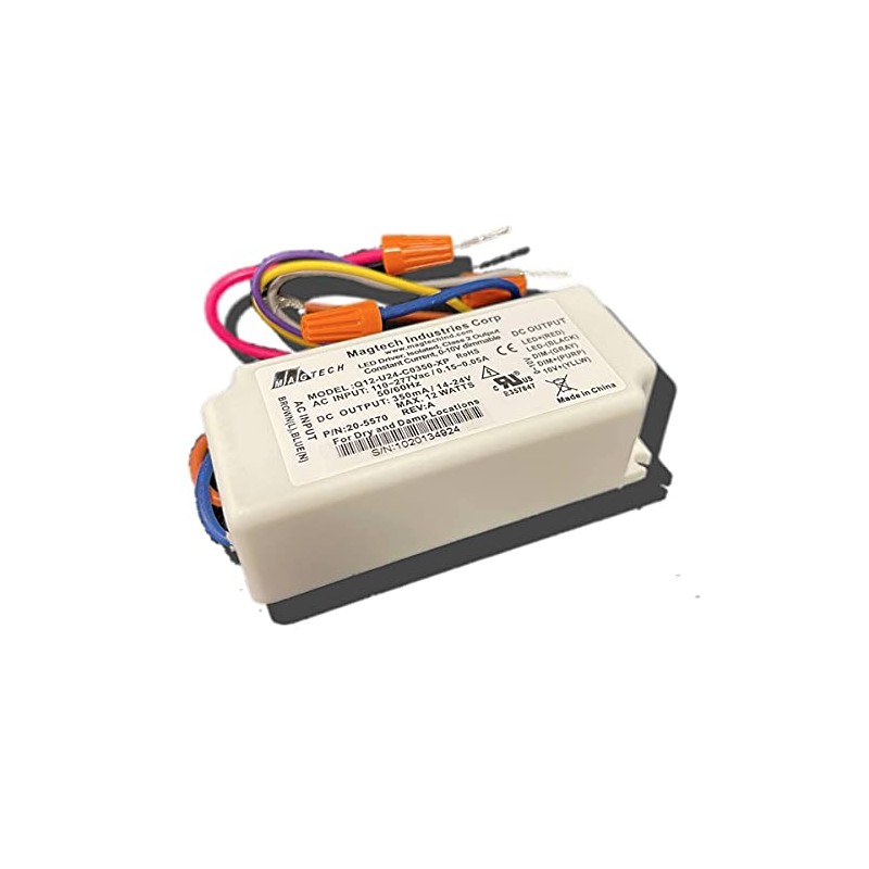 Q12-U24-C0350-XP 14-24Vdc, 12 watt max, 350mA, constant current, dimmable LED