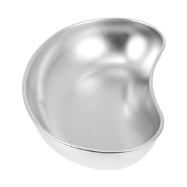 STOBAZA 304 Stainless Steel Kidney Shape Medical Curved Plate Sturdy Hospital Accessory for Clinics and Tattoo Use