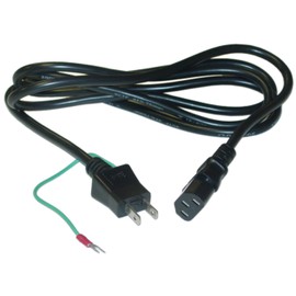 Japanese Computer/Monitor Power Cord, JIS C 8303 with Ground Wire to C13, PSE Approved, 6 Foot