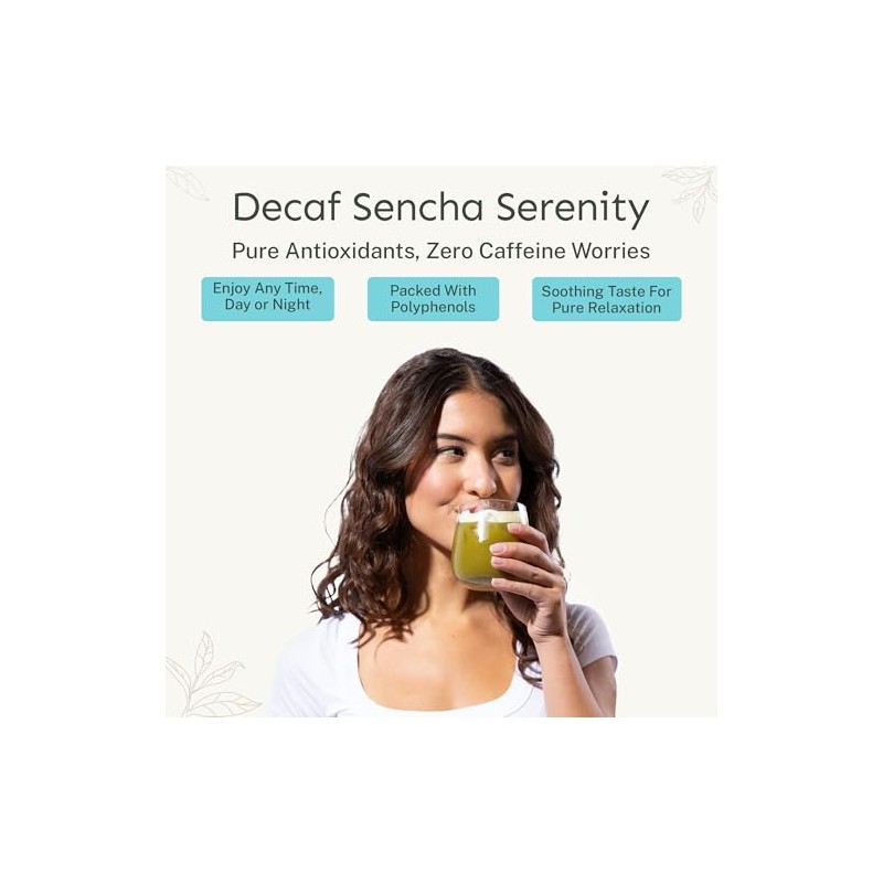 Organic Decaf Japanese Sencha Green Tea Powder - 100 Servings