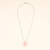 COAI Heart Rose Quartz, Love Fulfillment Necklace, Women's, rose quartz,