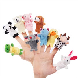 LivDeal Finger Puppets [20 Pieces], Baby Party Bag, Children's Birthday, Finger Plush Toy Set, Boys and Girls, for Easter Eggs and Children's Party