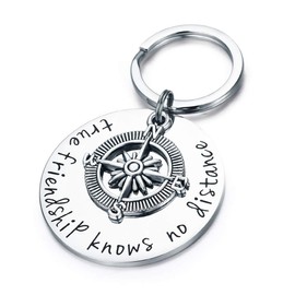 Jstud Ture Friendship Knows No Distance Keychain Gifts Friendship Good Friends Gift Keychain for Women