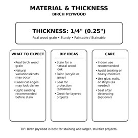 Texas Wooden State 5" Cutout, Unfinished Real Wood State Shape, Craft